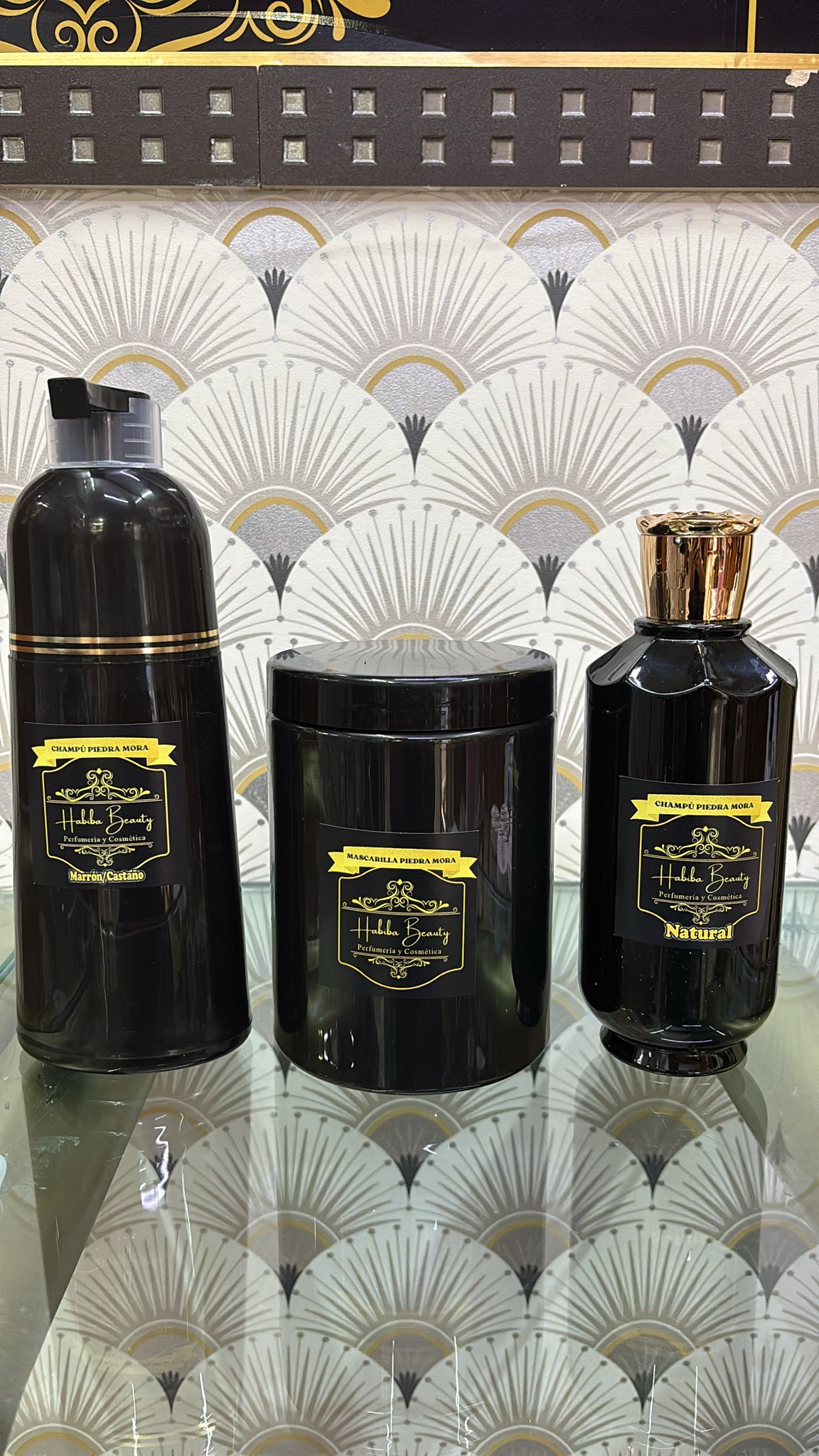 Pack Capilar Piedra Mora Habiba Beauty color marrón